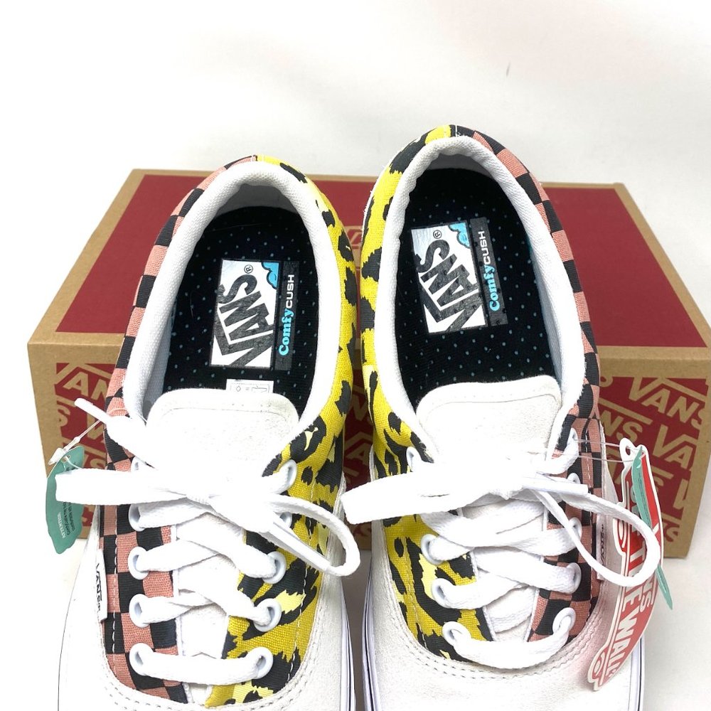 VANS Comfycush Era Mixed Media Suede Checker Leopard  Women’s Size VN0A3WM91PC - Picture 4 of 10